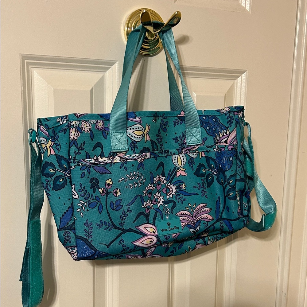 Vera Bradley Teal and Purple Floral Tote